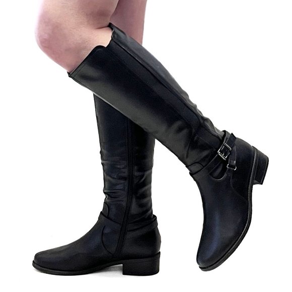 Shoes New Black Women Knee High Buckle Riding Boots Poshmark